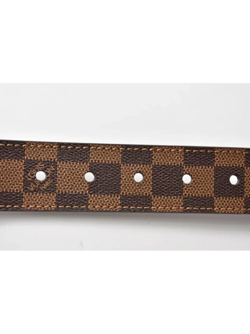 Louis Vuitton Belt Damier Reversible Leather Black Brown 90